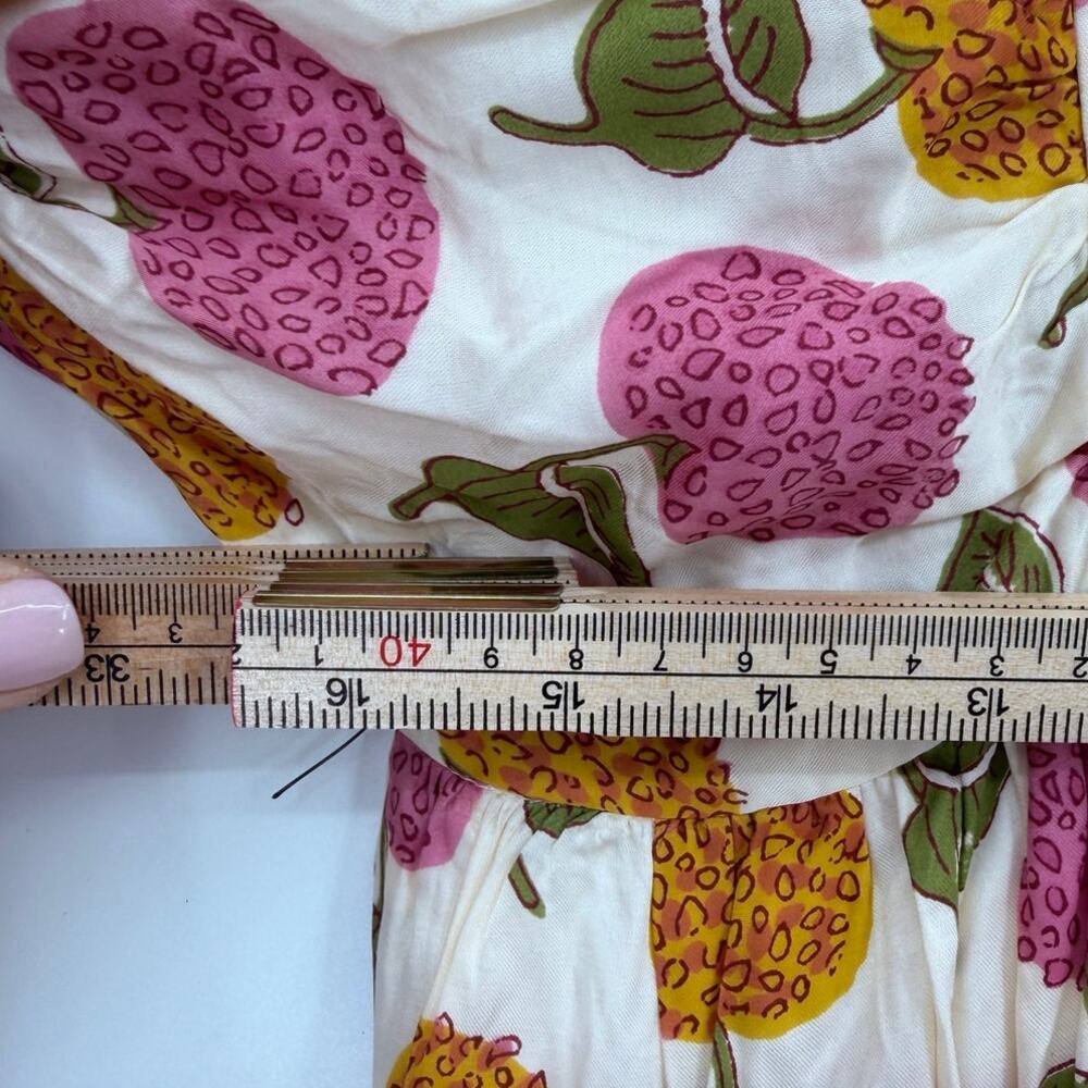 Clara The Label Pink Orange Floral Balloon Sleeve Maxi Dress XS NWT - Picture 9 of 10